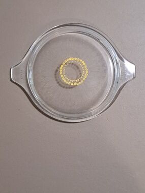 Pyrex Vintage 15 470-C Sunflower  Glass Lid For Round Casserole Bowl